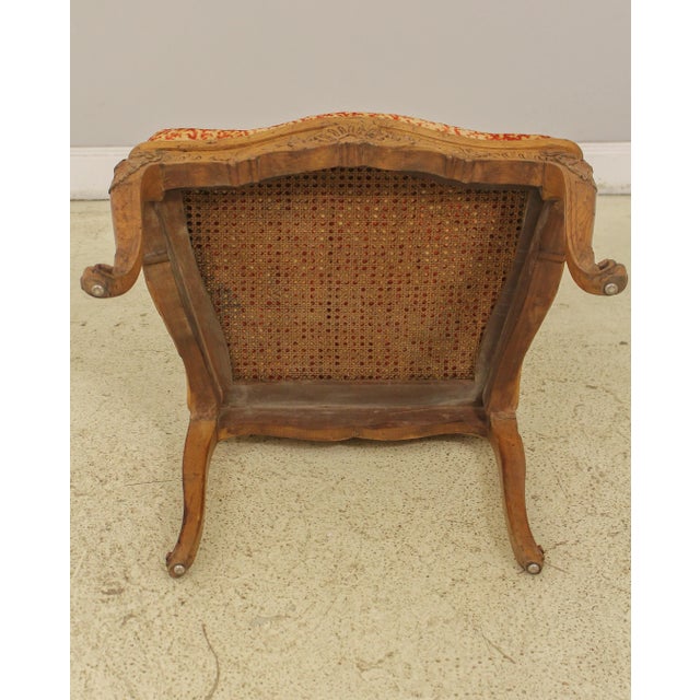 Vintage 1930s French Louis XV Carved Armchair For Sale - Image 12 of 13