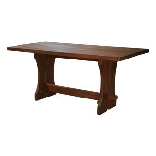 Brutalist Beechwood Table, 1950s For Sale