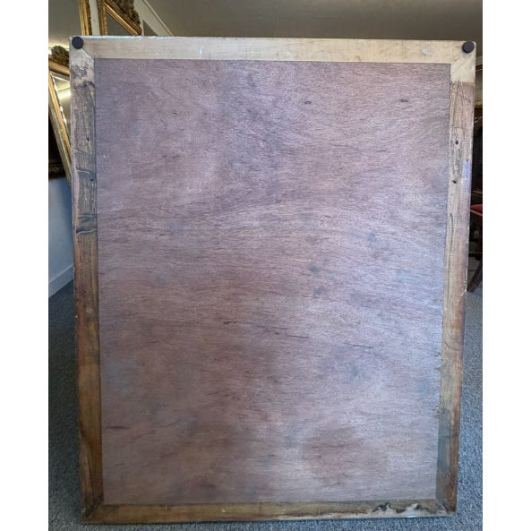 Glass Gilded Acanthus Leaf Mirror, Gesso Carved, Wall Mirror, Circa 1980 For Sale - Image 7 of 9