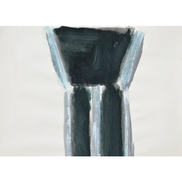 Manuel Costa Cabral, Abstraction, Minimalist Object, 1989, Egg Tempera on Wove Paper For Sale - Image 4 of 11