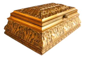 Bombay Italian Style Art Nouveau, Rococo Carved Jewerly Box