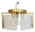 Semi Flush Mount Ceiling Light With Textured Curved Glass Shades For Sale