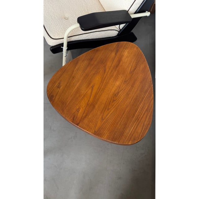 Solid elm table, in very good condition. This piece is attributed to the mentioned designer/maker. It has no attribution...