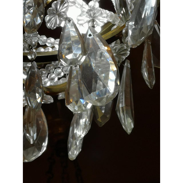 Vintage Crystal Light Fixture, 1950s For Sale - Image 10 of 16