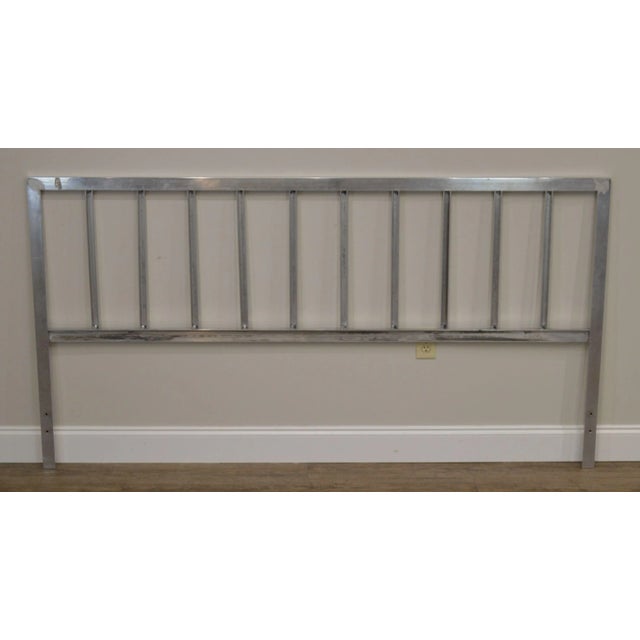 Mid Century Modern Polished Aluminum King Headboard For Sale In Philadelphia - Image 6 of 13