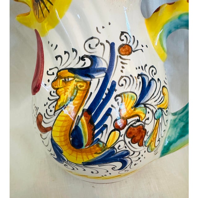 Ceramic William Sonoma Rooster Pitcher + Mini-a Pair For Sale - Image 7 of 8