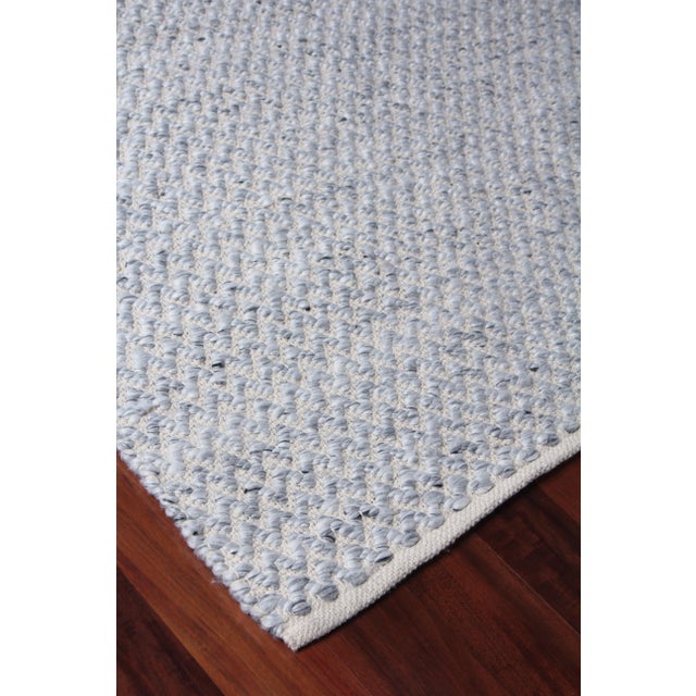 Textile Witten Flatweave Polyester/Cotton Light Gray Rug-10'x14" For Sale - Image 7 of 9