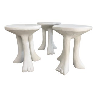 John Dickinson for Sutherland "African" Three-Legged Tables, Set of Three For Sale