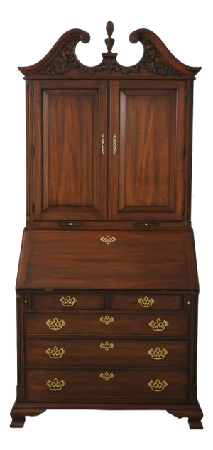 Henkel Harris Walnut Blind Door Secretary Desk