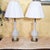 Mid 20th Century Pair of Vintage White Crackle-Glaze Table Lamps With Pleated Shades – 35” For Sale - Image 15 of 18