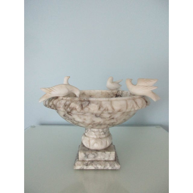 Alabaster Bird Bath With Doves Chairish