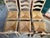 Wood Set 6 Vintage French Ladder Back Dining Chairs Rush Seat Bleached Oak Farmhouse For Sale - Image 7 of 18
