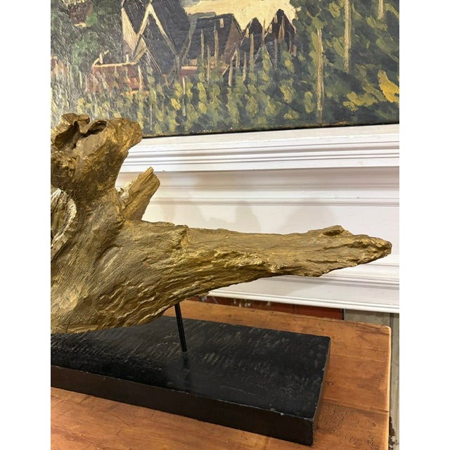Old Gilt Painted Driftwood Sculpture For Sale - Image 4 of 7