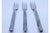Silver Cake Forks with Three Tines and Raised Trim, Set of 3 For Sale - Image 3 of 9