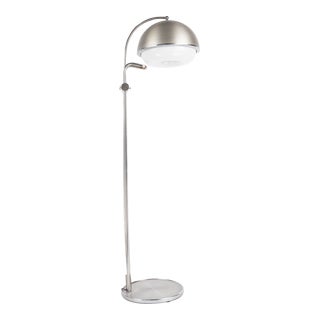 Vintage Italian Aluminum and Acrylic Glass Floor Lamp, 1970s For Sale