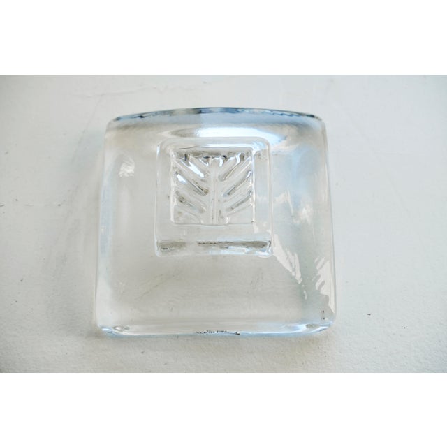 Late 20th Century Kosta Boda Clear Art Glass Square Dish by Bertil Vallien For Sale - Image 11 of 13