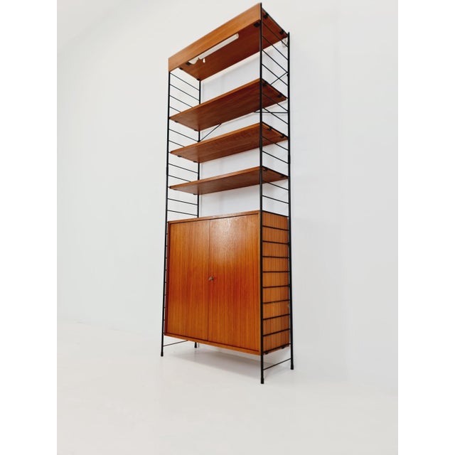 Free Standing String Shelf-System in Teak from WHB Germany, 1950s For Sale - Image 17 of 18