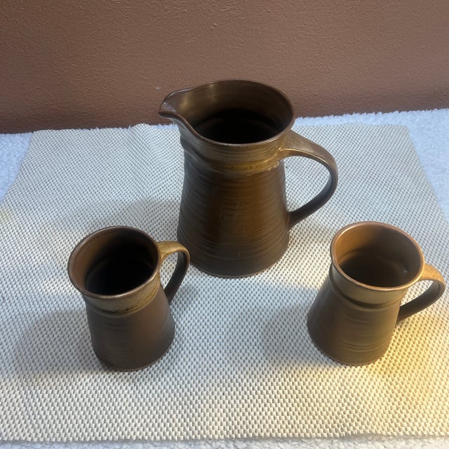 Up for sale is a beautiful, rustic 3-piece vintage pottery set made by Pacific Stoneware Inc. This set features a classic...