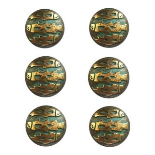 Modernist Fish Knobs, - Set of 6 For Sale