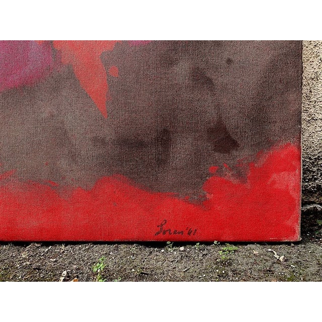 Mid-Century Modern Strange Vista by Erle Loran, 1961 Mid-Century Modern Abstract Oil Painting, Kelly Wearstler Curated For Sale - Image 3 of 11
