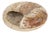 Mid-Century Modern Round Vide-Poche in Travertine from Fratelli Mannelli, Italy, 1970s For Sale
