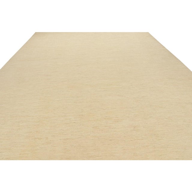 Contemporary Rug & Kilim’s Contemporary Textural Solid Rug in Beige -12'11''x12'11'' For Sale - Image 3 of 7