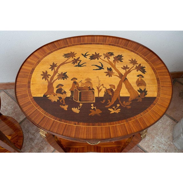 Antique Early 20th Century Napoleon III Chinese Side Tables, France, Set of 2 For Sale - Image 3 of 8