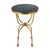 Transitional Hager 16 in. W Round Marble & Metal Side Table, Green Marble For Sale - Image 3 of 8