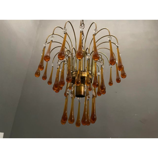 Murano Glass Waterfall Chandelier, 1960s For Sale - Image 4 of 7