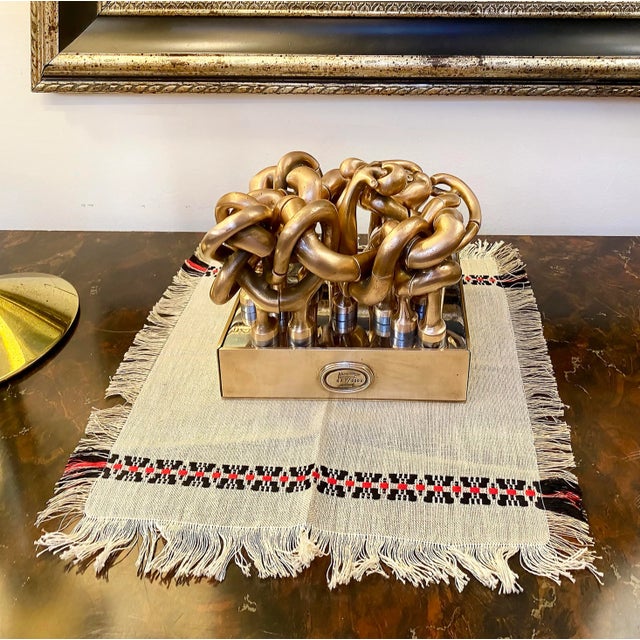 Miguel Ortiz Berrocal Edition Artcurial Omaggio a Picasso, Gilt Bronze 637/3000 Offered for sale is a rare gilt bronze and...