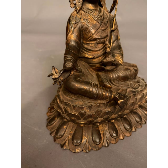 Bronze Buddha Statue, Circa 1920s For Sale - Image 4 of 15