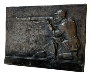 Antique Plaquette in Silvered Bronze, 1890s