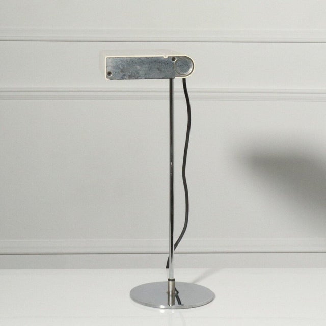 1960s 1960s Industrial Chrome Tube Table Lamp For Sale - Image 5 of 9