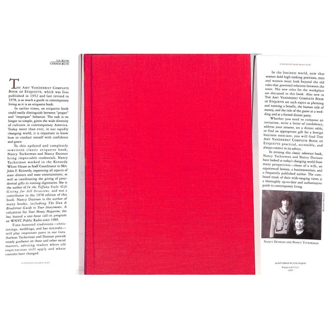 Traditional "The Amy Vanderbilt Complete Book of Etiquette" 1995 Tuckerman, Nancy and Dunnan, Nancy For Sale - Image 3 of 6