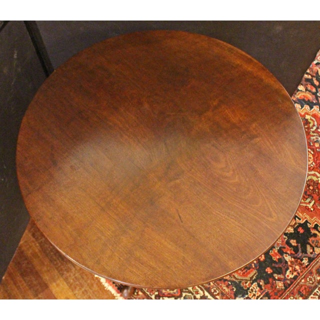 Circa 1770 George III Tilt-Top Pedestal Birdcage Mechanism Tea Table For Sale - Image 4 of 7
