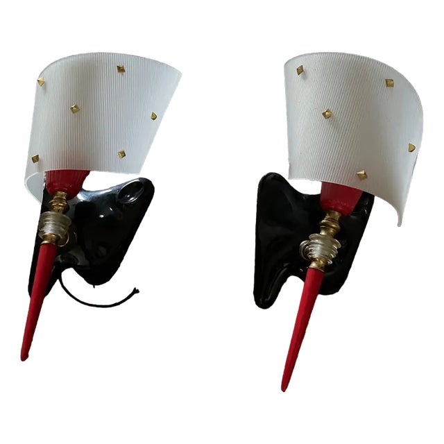 Wall Lamps by Pierre Guariche, 1960s, Set of 2 For Sale