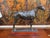 Large Cast Metal Horse Sculpture on Wood Plinth, First Half of the 20th Century For Sale - Image 4 of 10