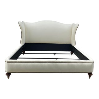 Upholstered Wing King Bed Frame From Lillian August's Continental Classics Collection For Sale