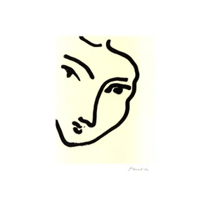 1995 Henri Matisse 'Nadia Au Menton Pointu' Modernism Black & White France Offset Lithograph