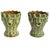 A stunning matched pair of antique French majolica planters or jardinieres. These pieces embody the Art Nouveau style with...