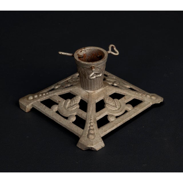 Art Nouveau Cast Iron Christmas Tree Stand, 1920s For Sale - Image 4 of 16