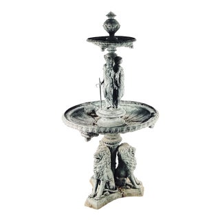 Vintage Pompous Park Fountain, 1890s For Sale