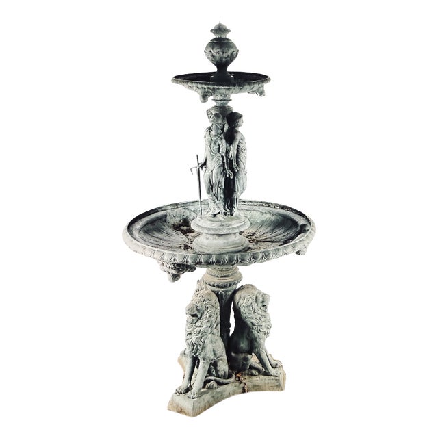 Vintage Pompous Park Fountain, 1890s For Sale
