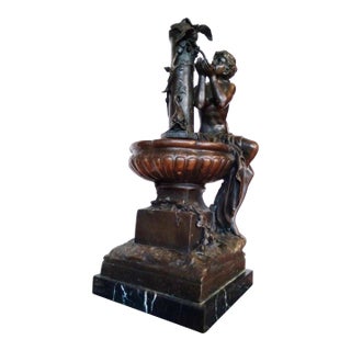 19th Century French Art Nouveau Bronze Sculpture "La Source" by Mathurin Moreau For Sale