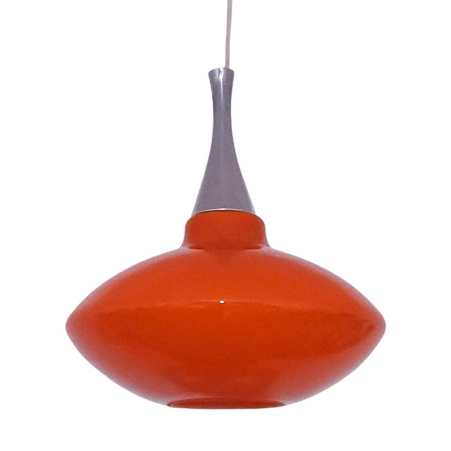 Mid-Century Modern UFO Orange Pendant Lamp, 1970s For Sale