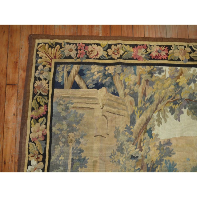 20th Century European Horizontal Tapestry - 4'9" x 6'9" For Sale - Image 4 of 6