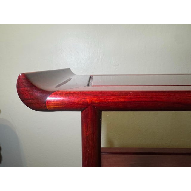 Wood Chinese Chinoiserie Asymmetric Étagère Display Cabinet With Pagoda Top- Bogu Jia For Sale - Image 7 of 12
