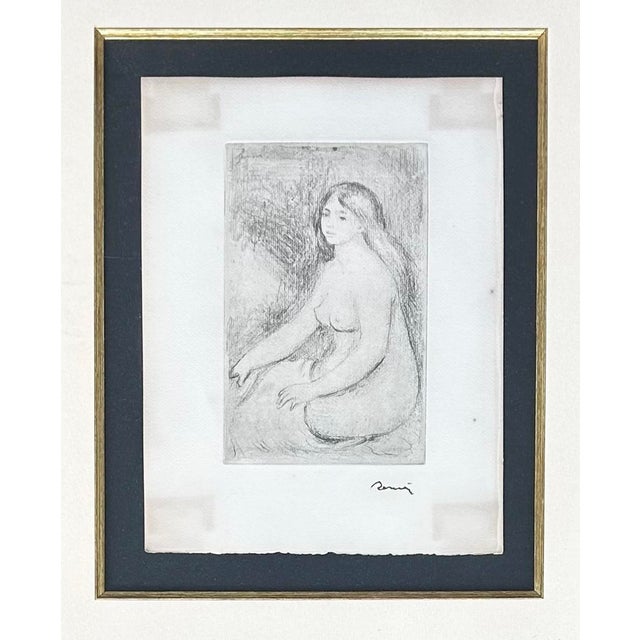 Pierre-Auguste Renoir Aquatint on Arches Paper Titled "Femme Nue" with C.O.A. Offered for sale is a Pierre-Auguste Renoir...