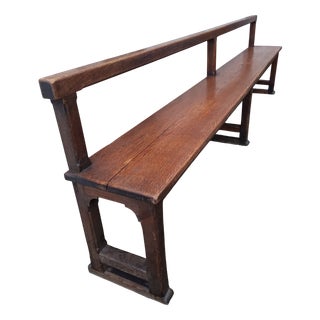Antique Oak Church Pew For Sale