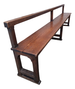 Antique Oak Church Pew